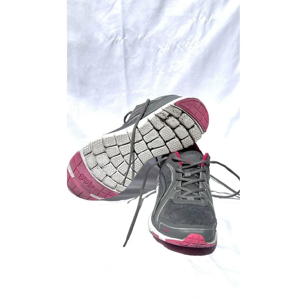 Ryka Aries Gray/pink Women's Textile Athletic Walking Shoes 9.5 M NWOT